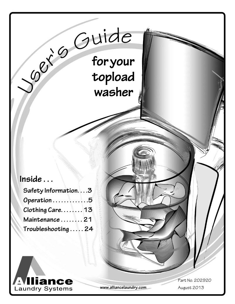 Página 1 del manual Manual de usuario Speed Queen AWNA62