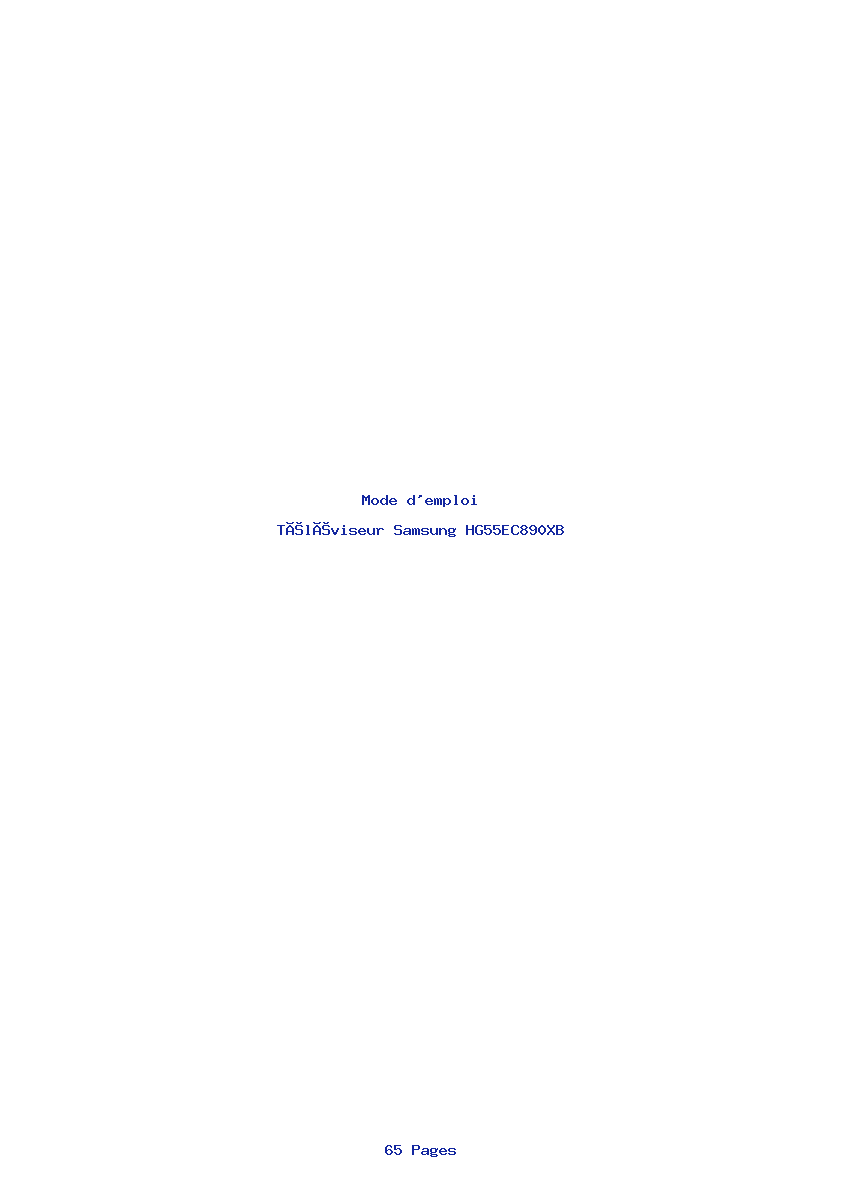 Page 1 de la notice Mode d'emploi Samsung HG55EC890XB