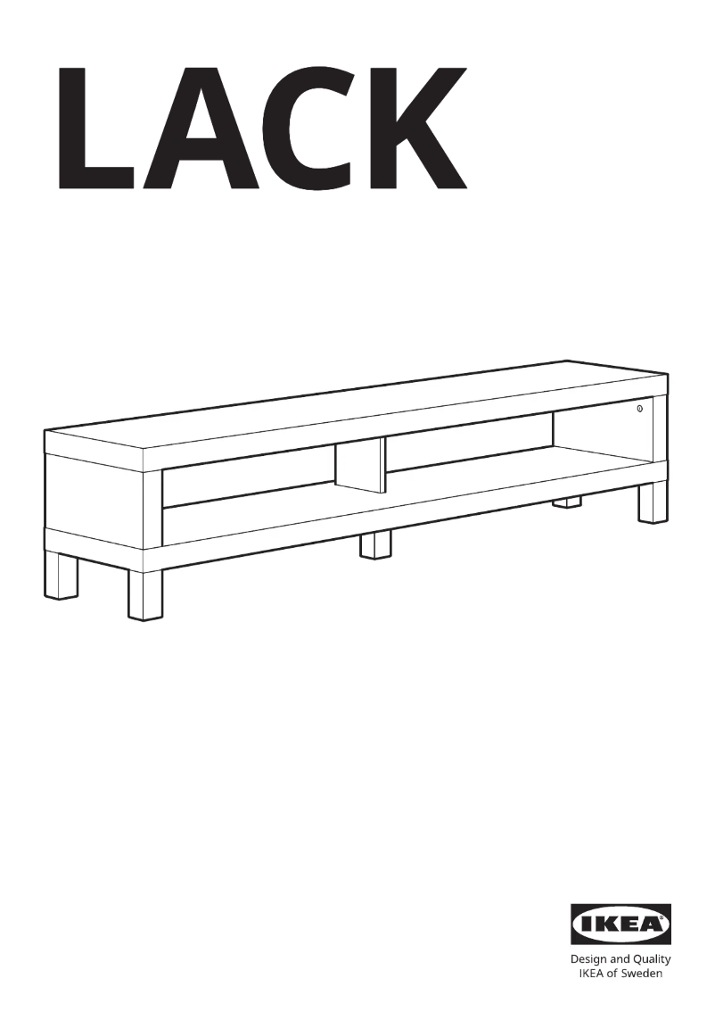 Page 1 de la notice Manuel utilisateur Ikea LACK 304.989.27