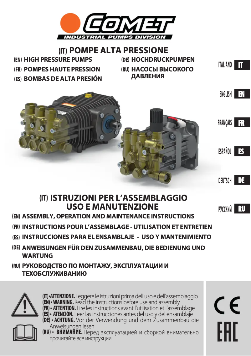 Página 1 del manual Manual de usuario Comet ZW HYDR