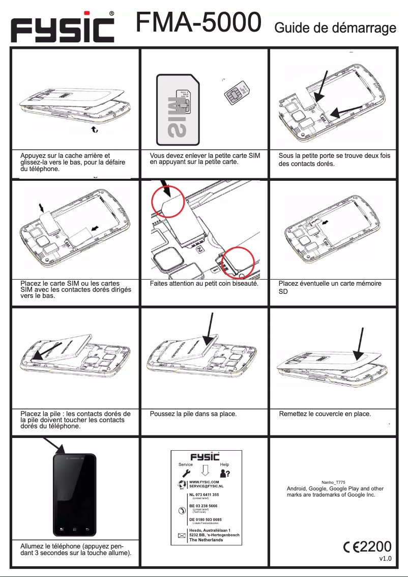 Page 1 de la notice Manuel utilisateur Fysic FMA-5000