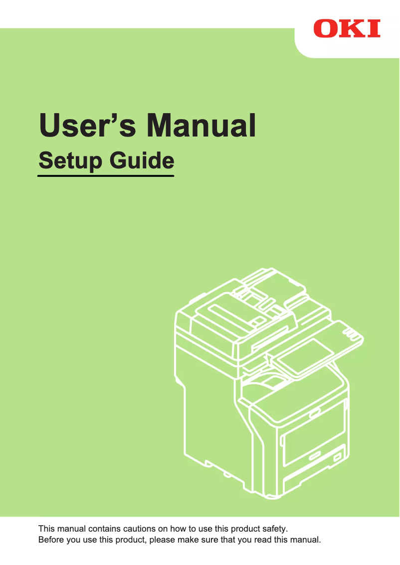 Page 1 of the manual User Manual OKI MB770dnv