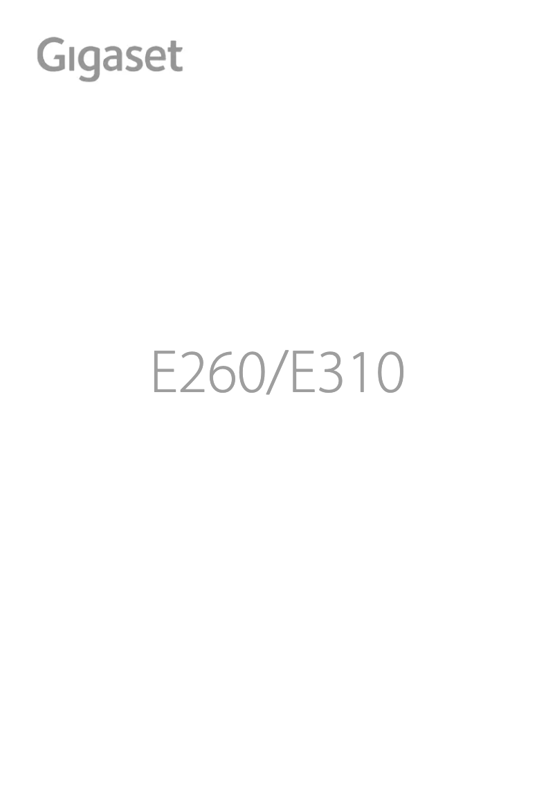 Imagen de la primera página del manual del dispositivo Gigaset E310