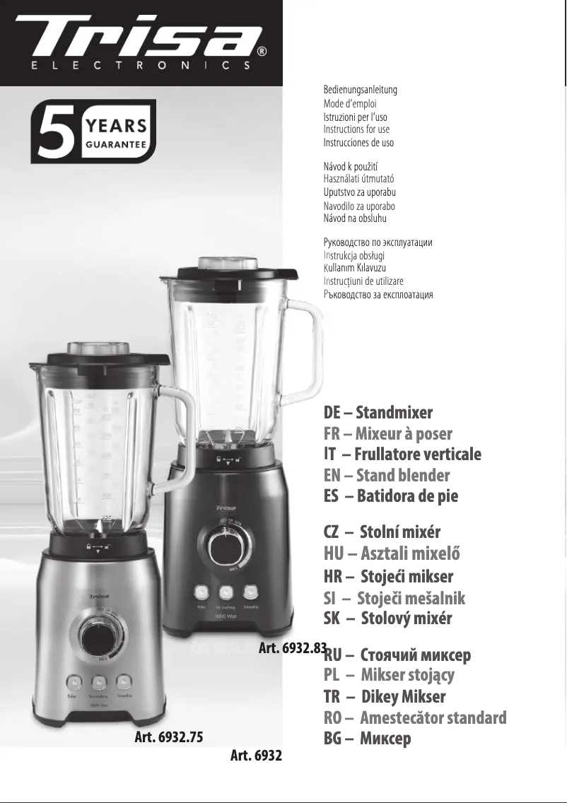 Página 1 del manual Manual de usuario Trisa Master Mix