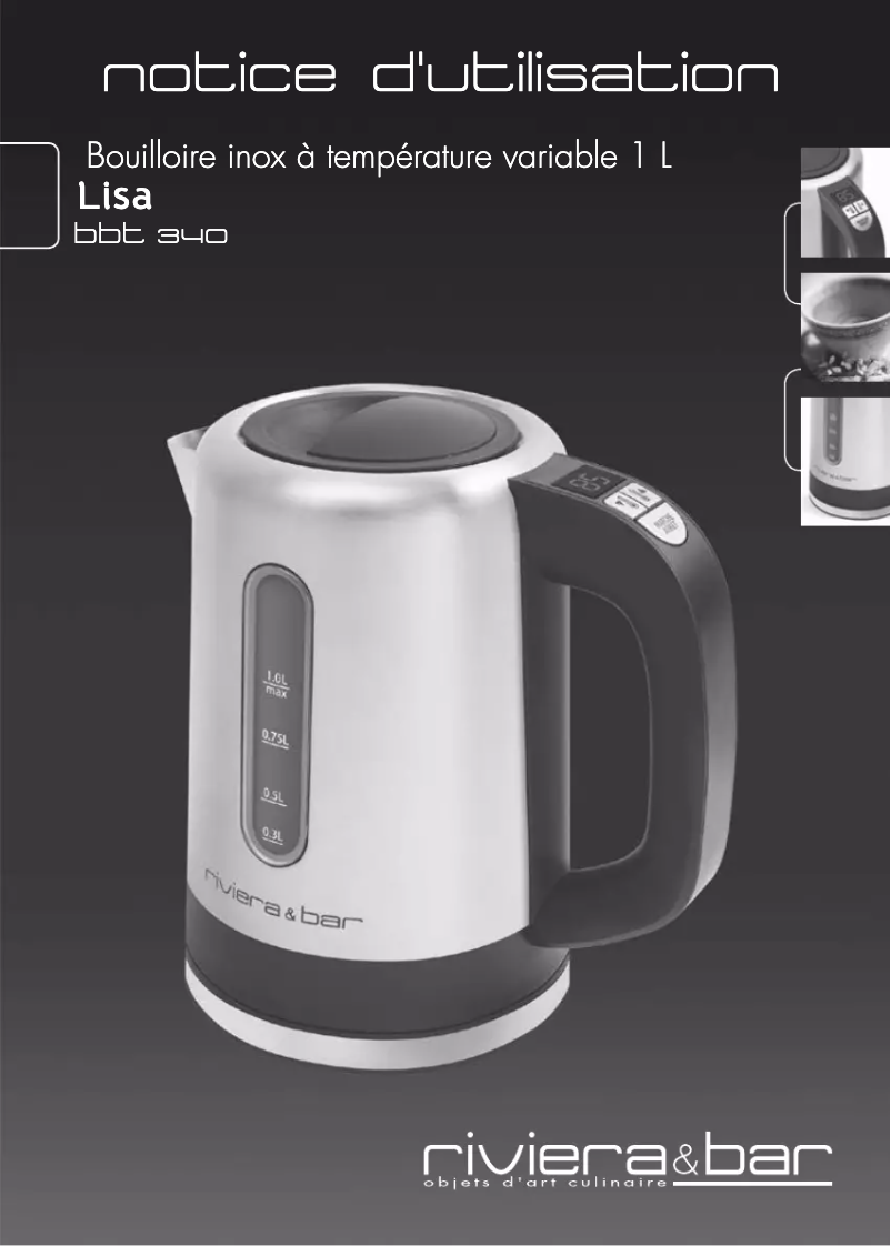 Página 1 del manual Manual de usuario Riviera & Bar Lisa BB T340