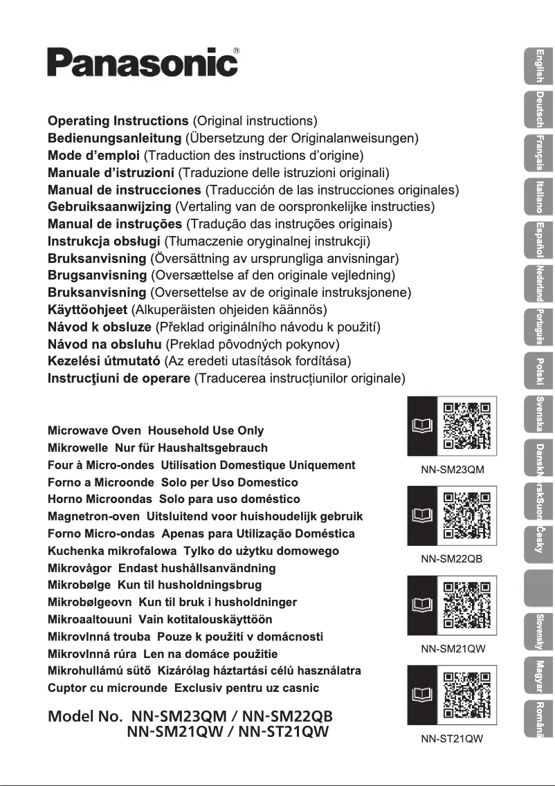 Página 1 del manual Manual de usuario Panasonic NN-ST21QW