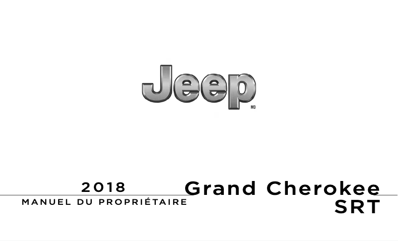 Page 1 de la notice Manuel utilisateur Jeep Grand Cherokee SRT (2018)
