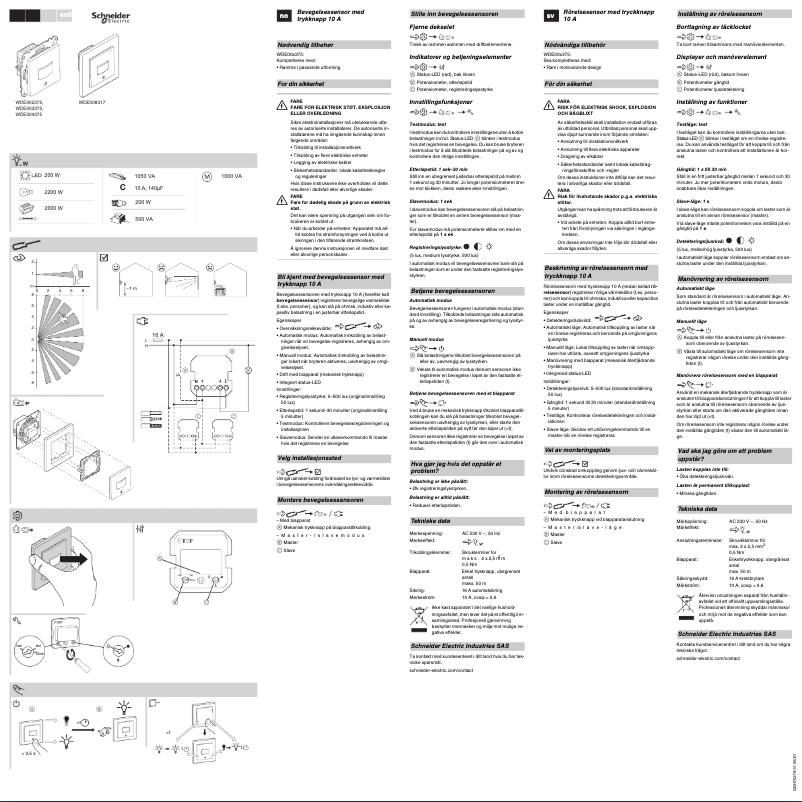 Page 1 de la notice Manuel utilisateur Schneider WDE002375