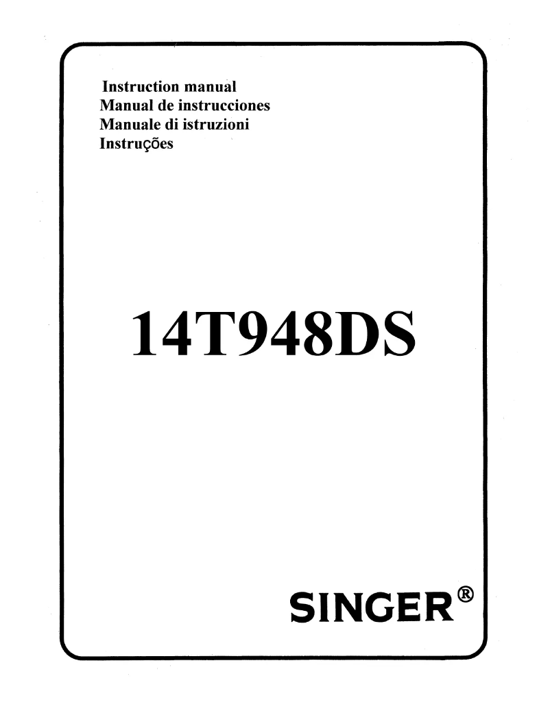 Página 1 del manual Manual de usuario Singer 14T948DS