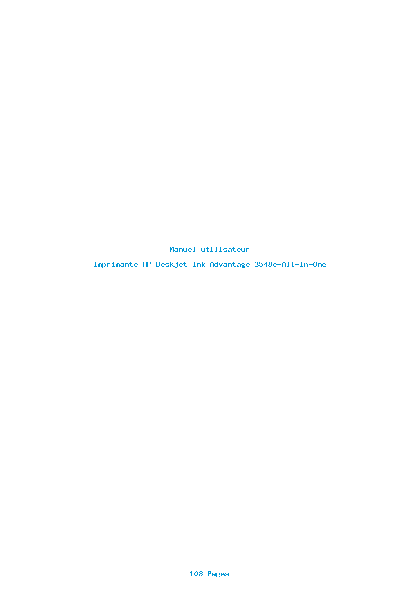 Page 1 de la notice Manuel utilisateur HP Deskjet Ink Advantage 3548e-All-in-One