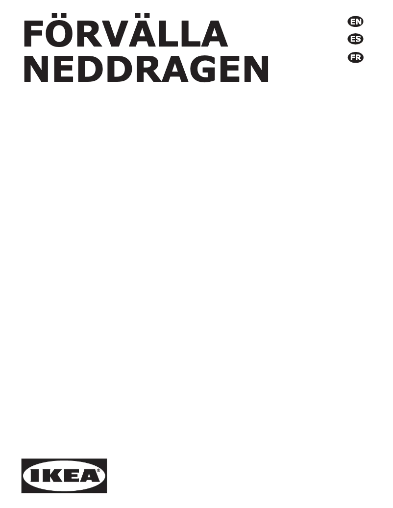 Page 1 de la notice Manuel utilisateur Ikea NEDDRAGEN 004.620.53