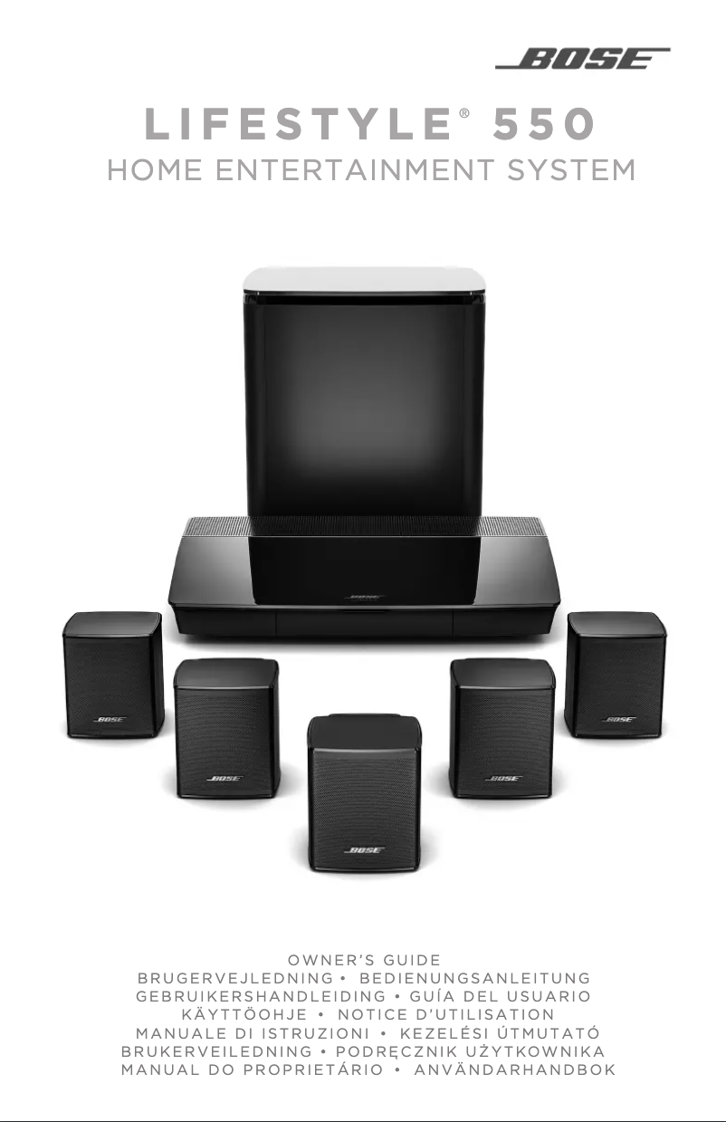 Page 1 de la notice Manuel utilisateur Bose Lifestyle 550