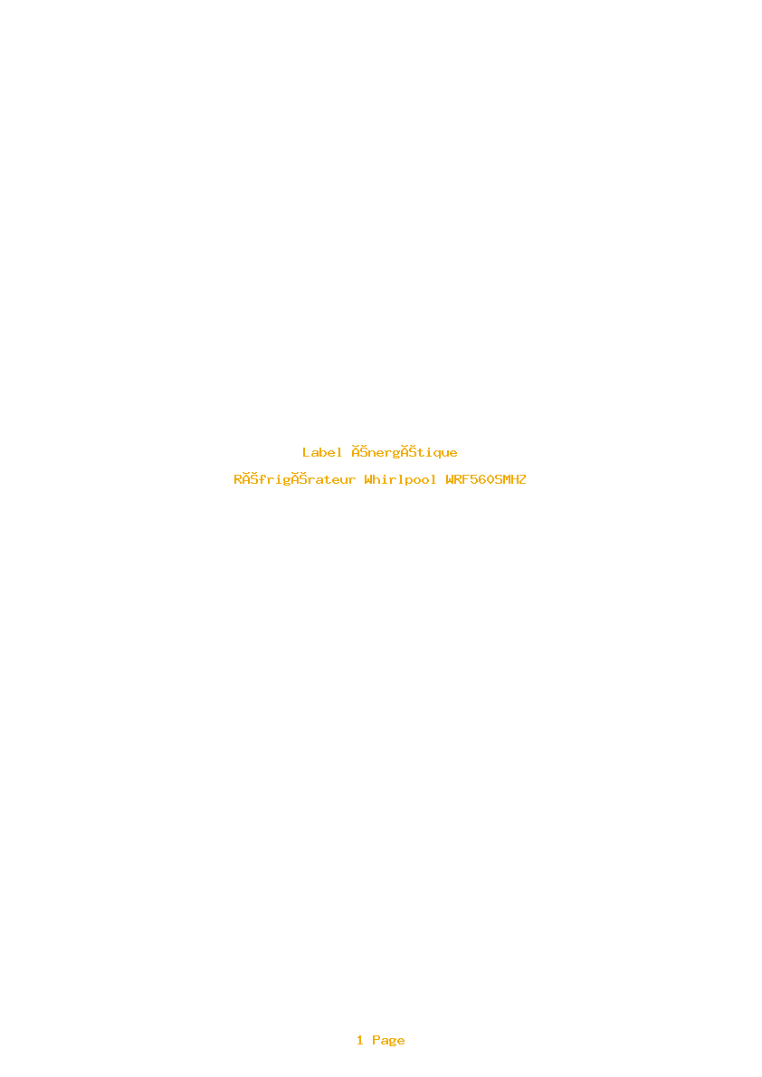 Image de la première page du manuel de l'appareil WRF560SMHZ