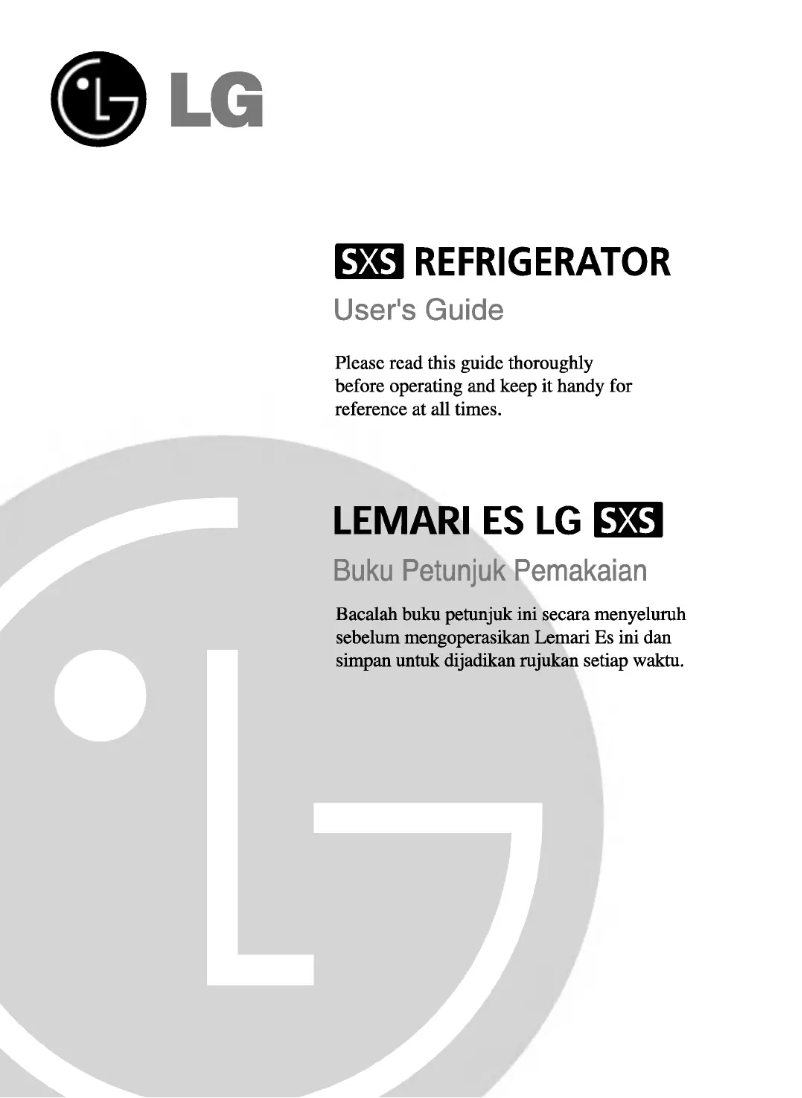 Page 1 de la notice Manuel utilisateur LG GR-P227STA