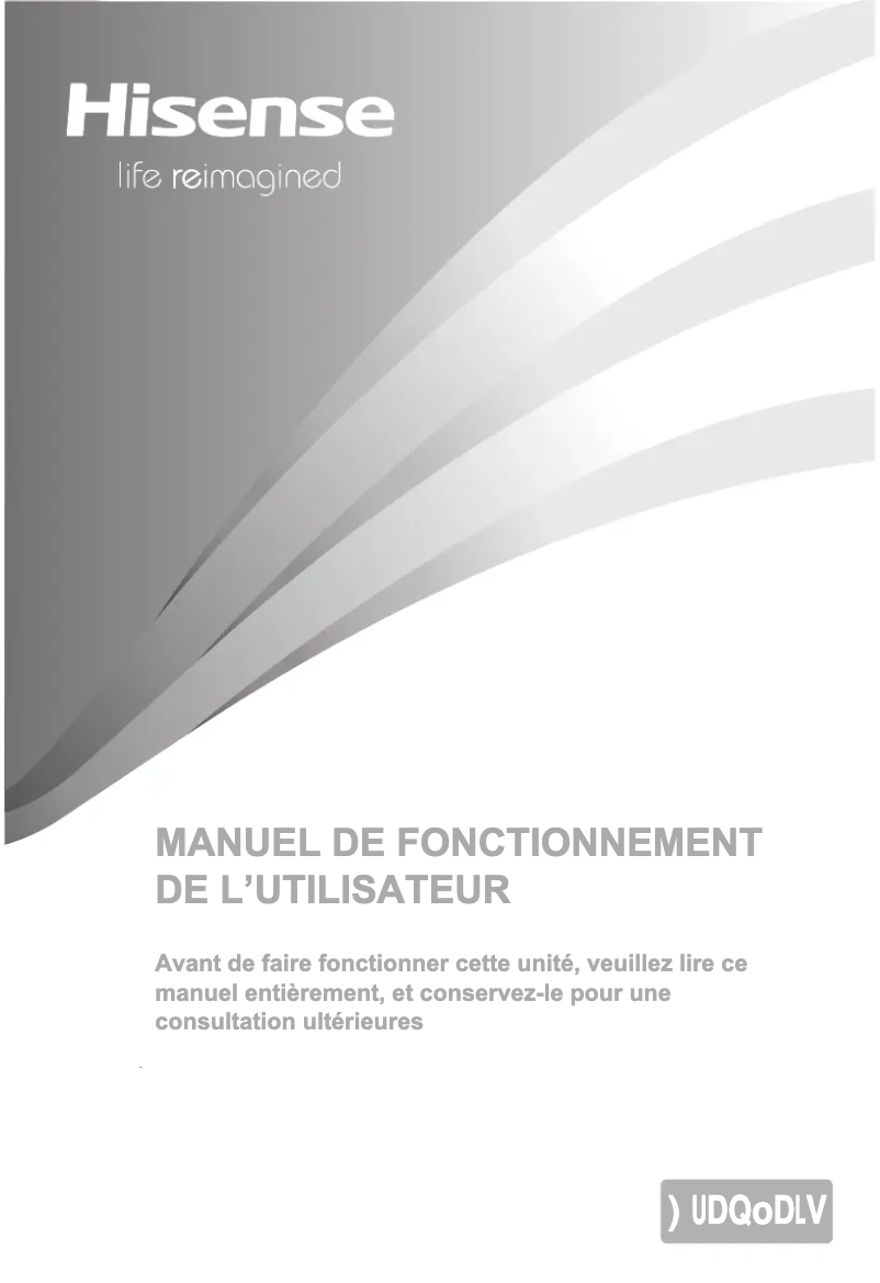 Page 1 de la notice Manuel utilisateur Hisense RQ731N4WI1