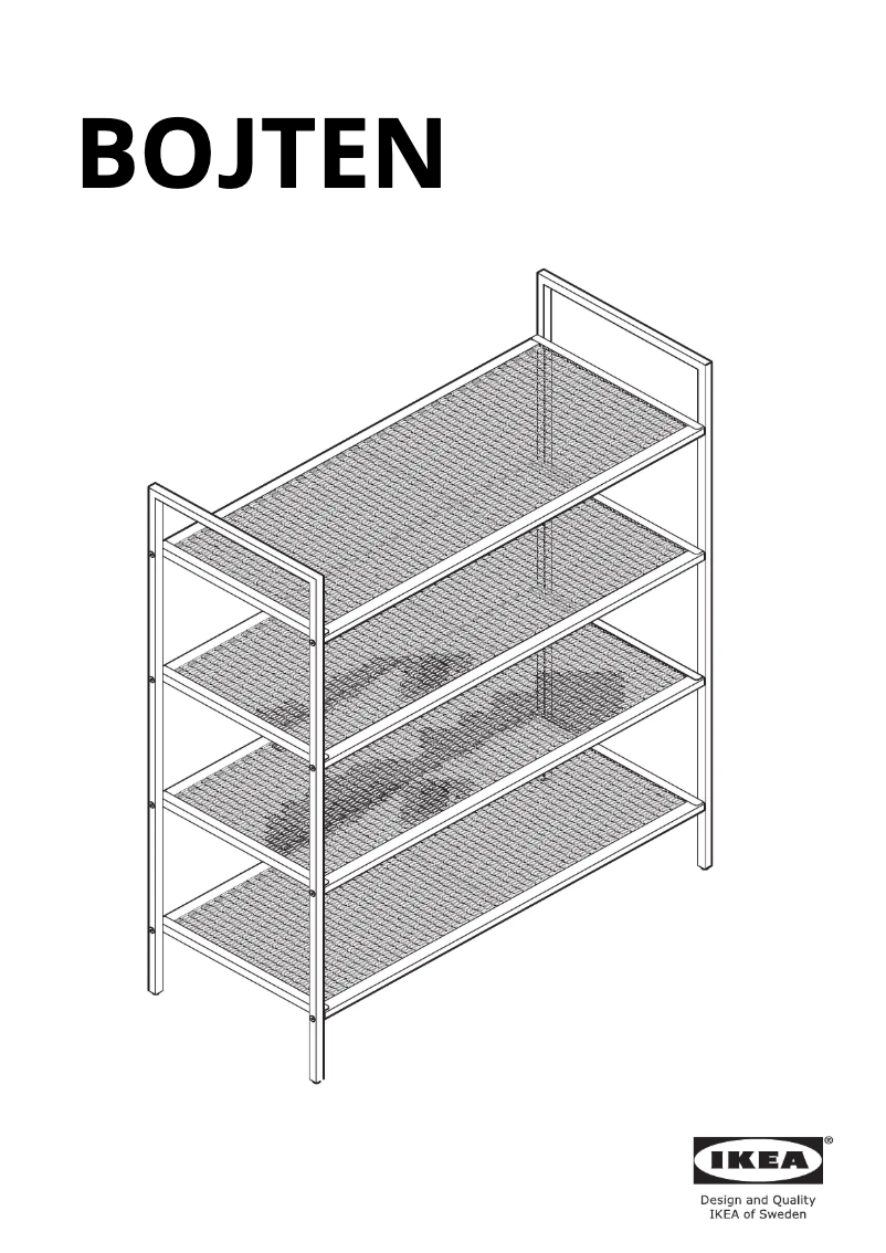 Page 1 de la notice Manuel utilisateur Ikea BOJTEN 405.229.55