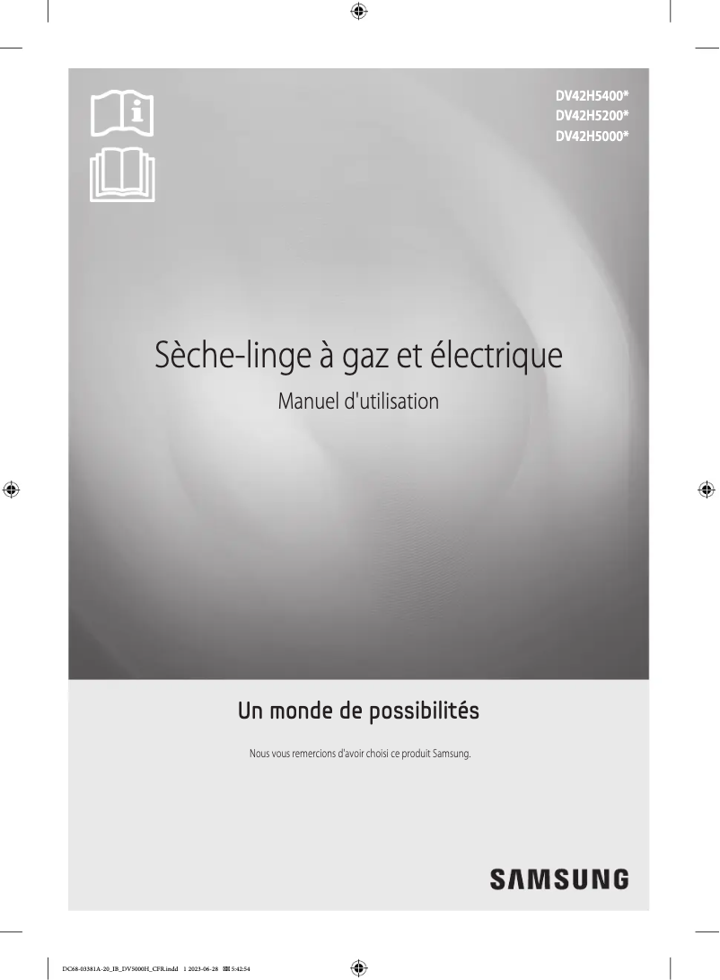 Página 1 del manual Manual de usuario Samsung DV42H5000EW