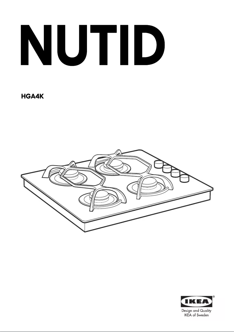 Page 1 de la notice Manuel utilisateur Ikea NUTID HGA4K