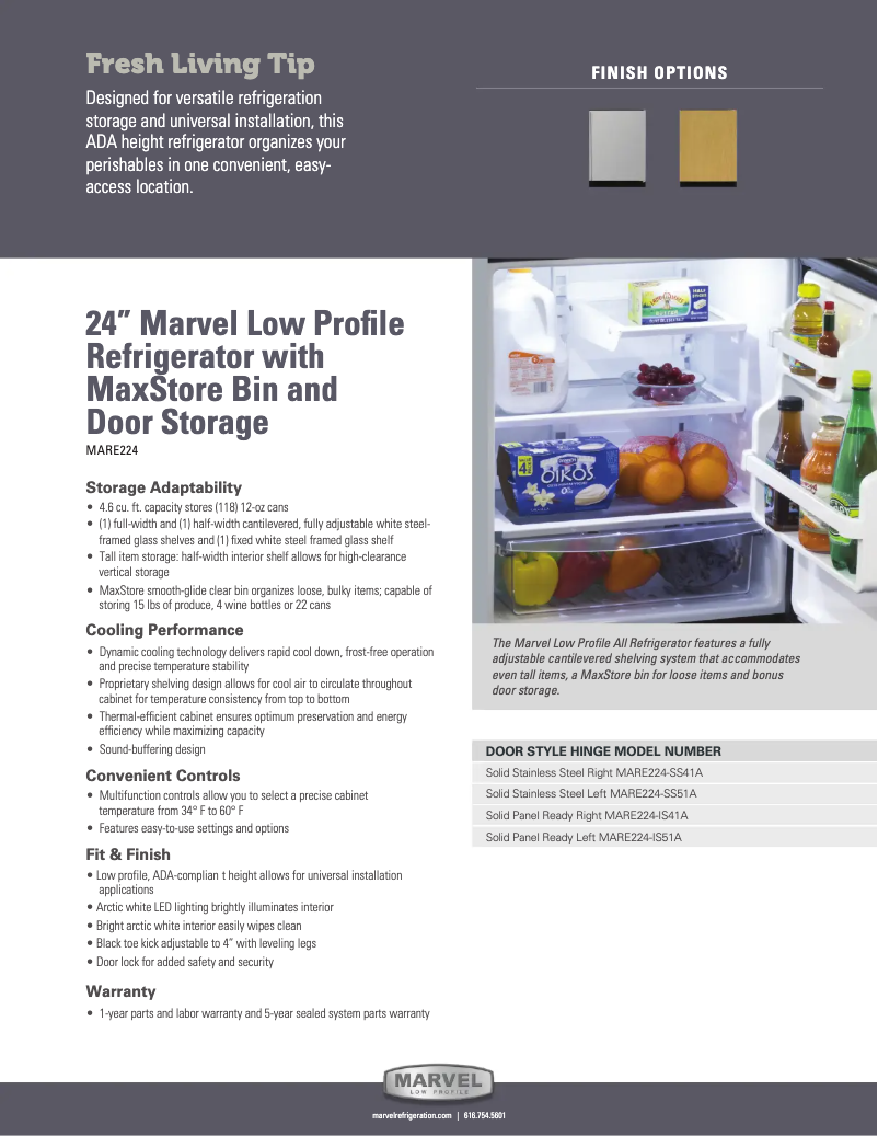 Page 1 de la notice Guide d'installation Marvel MARE224IS41A