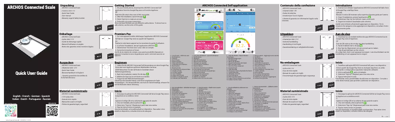Page 1 de la notice Manuel utilisateur Archos Connected Scale