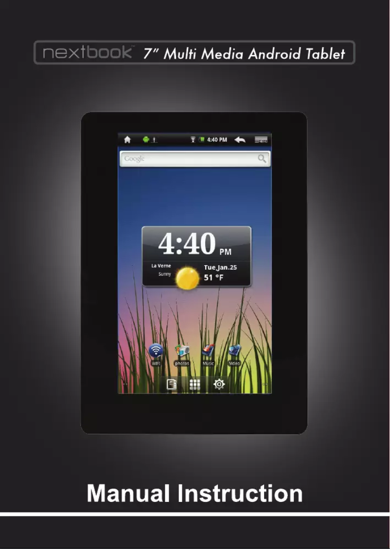 Page 1 de la notice Manuel utilisateur Nextbook Next6