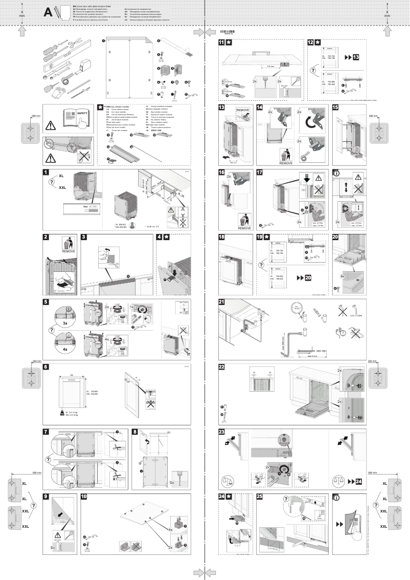 Page 1 de la notice Guide d'installation Asko 645BXXL