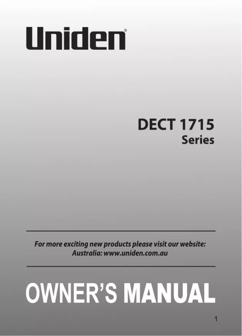 Imagen de la primera página del manual del dispositivo DECT 1715
