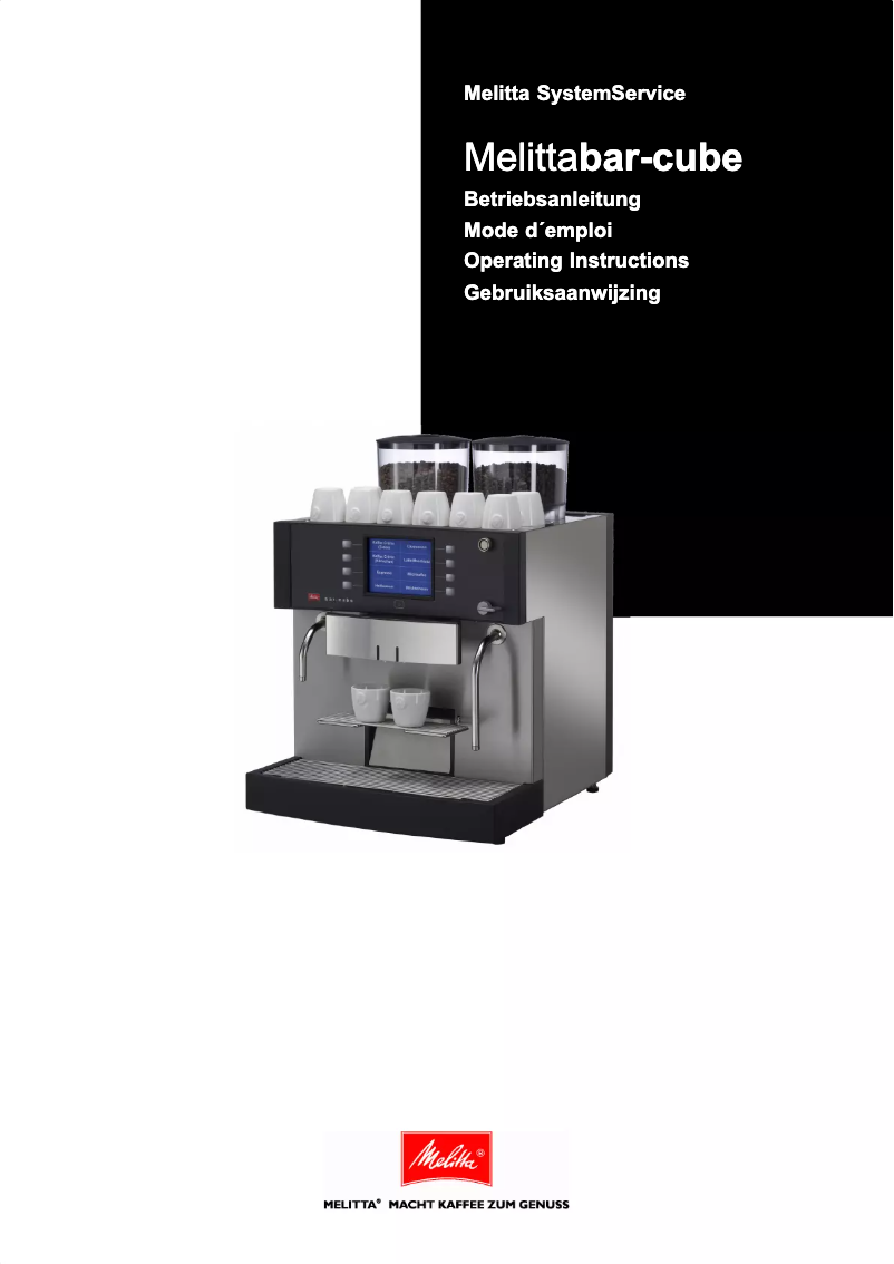 Page 1 de la notice Manuel utilisateur Melitta Bar Cube