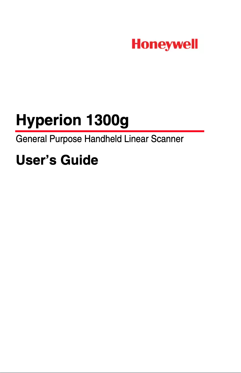 Page 1 de la notice Manuel utilisateur Honeywell Hyperion 1300g