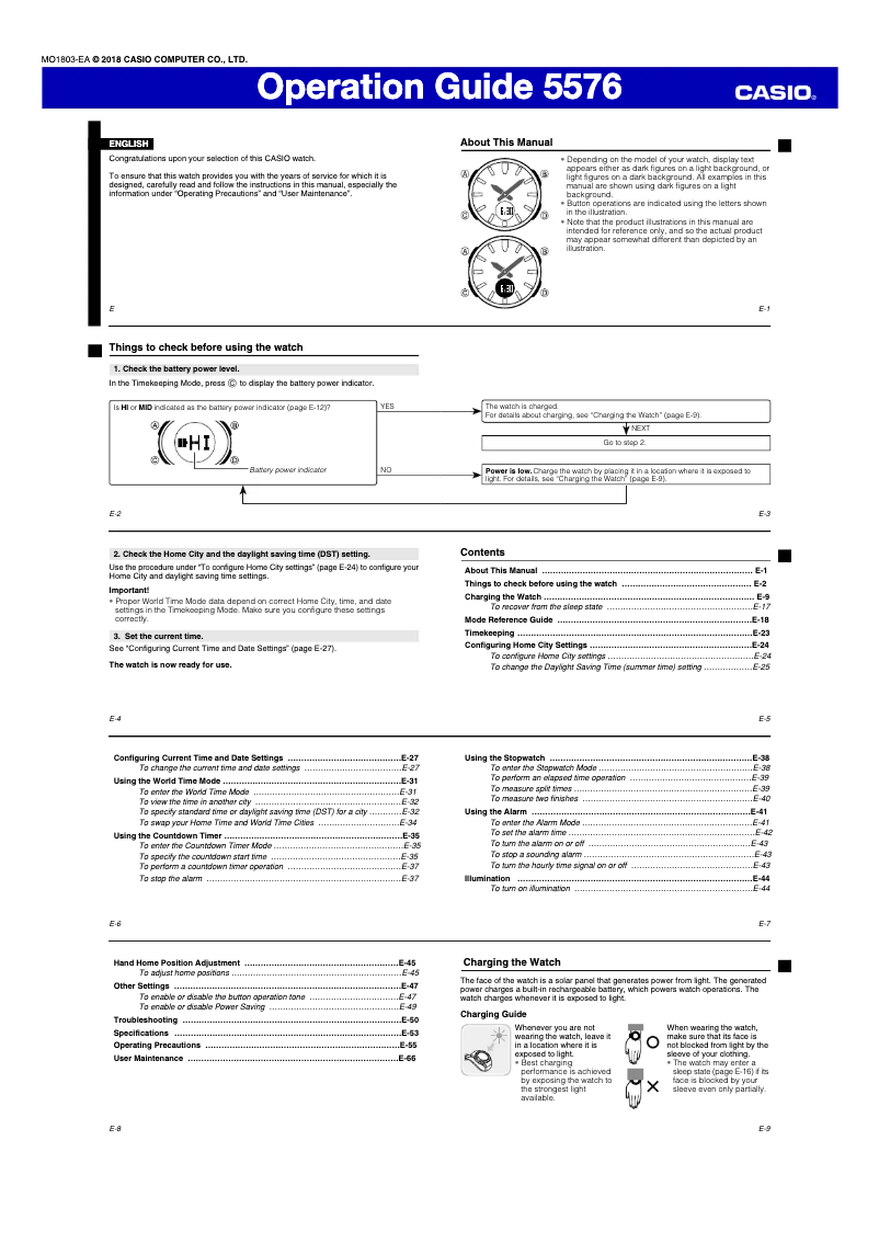 Page 1 de la notice Manuel utilisateur Casio Baby-G MSG-S200G-5AER