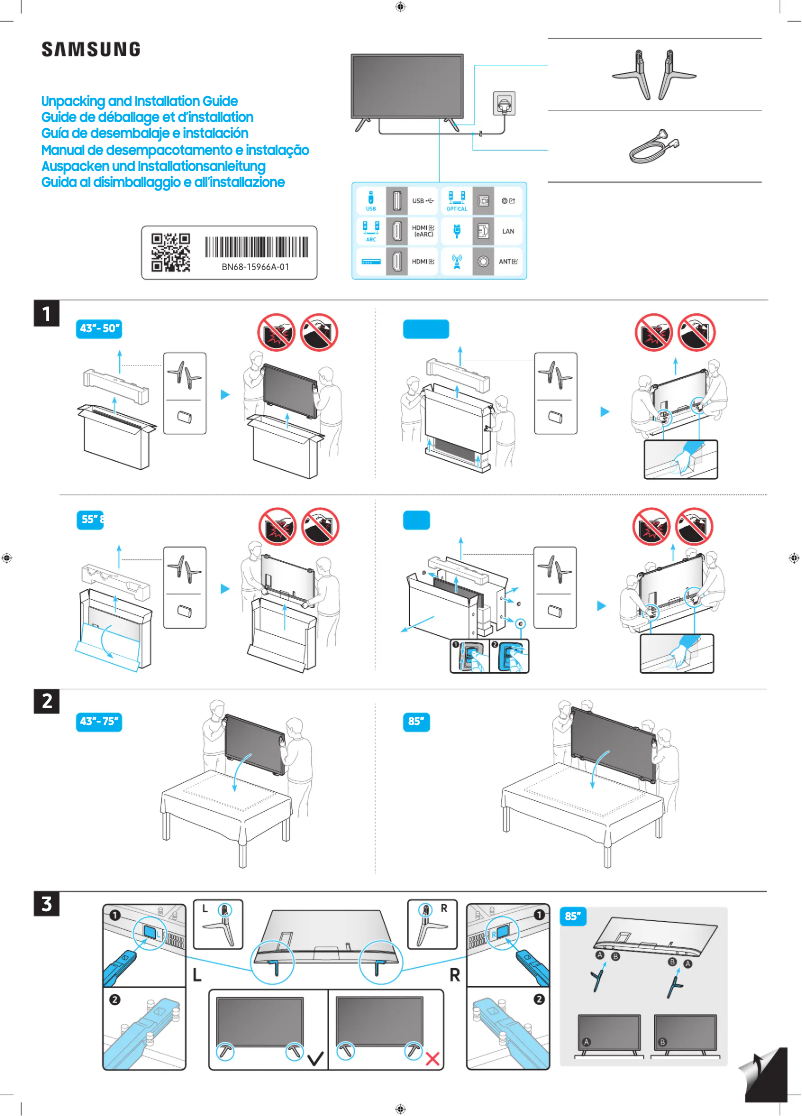 Page 1 de la notice Manuel utilisateur Samsung UN43CU7000K