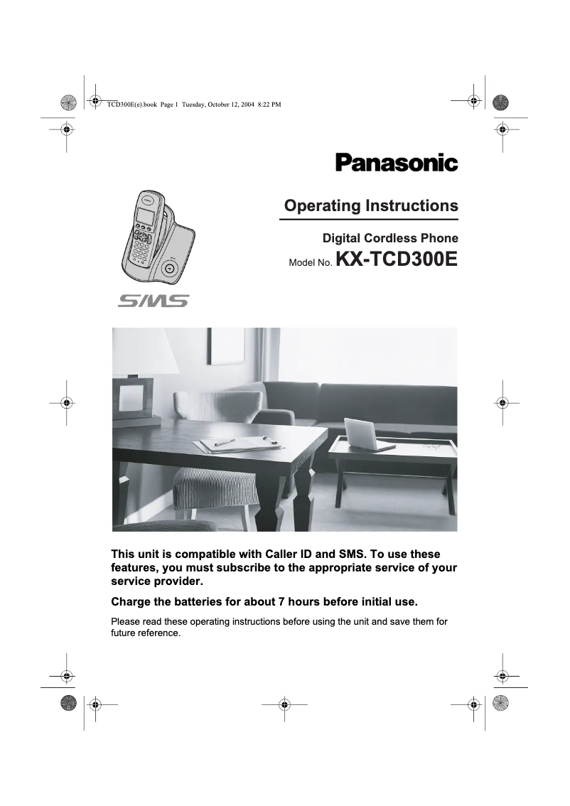 Imagen de la primera página del manual del dispositivo KX-TCD300E