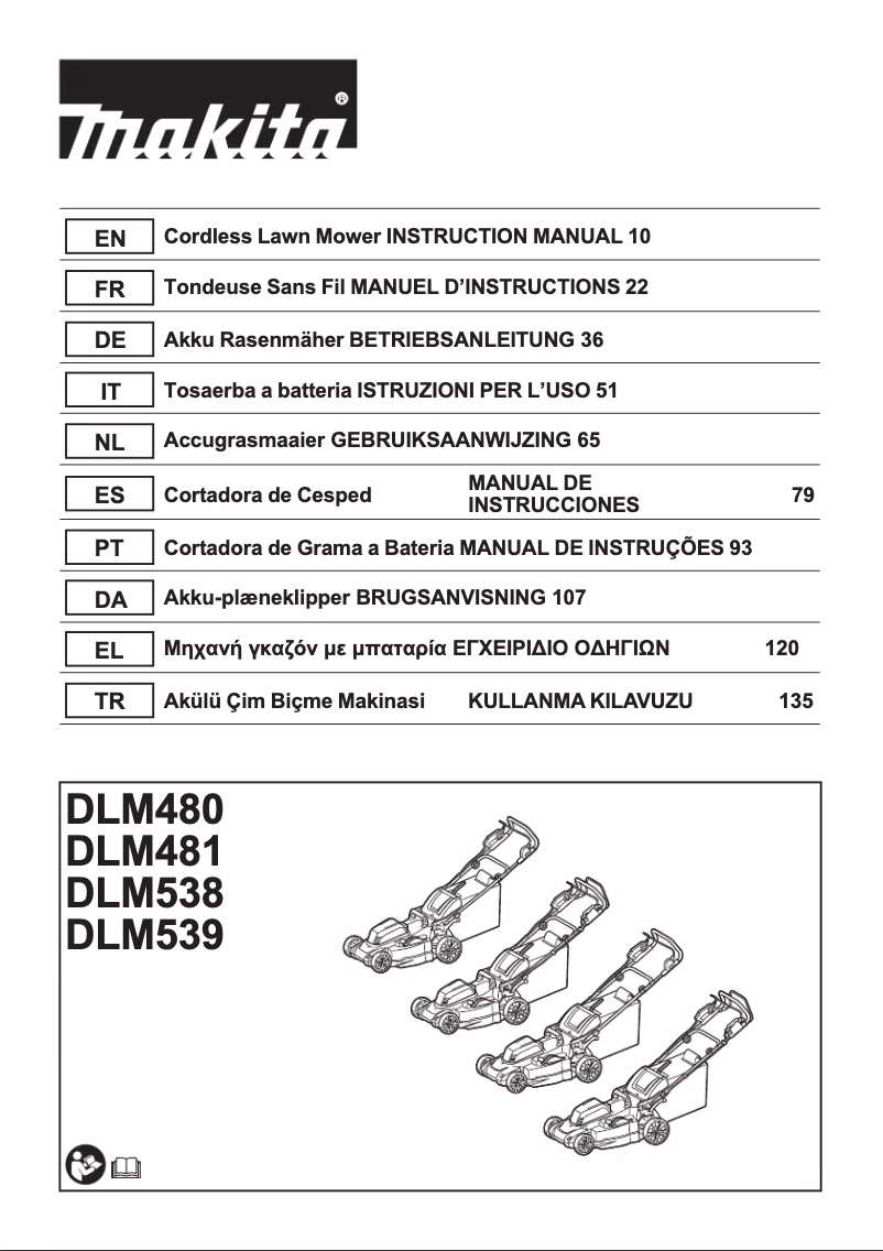 Page 1 de la notice Manuel utilisateur Makita DLM481Z