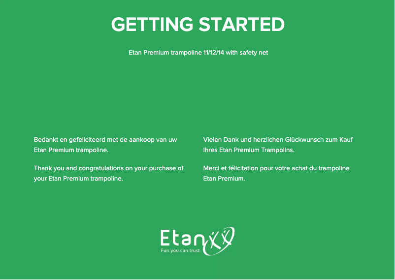 Page 1 de la notice Manuel utilisateur Etan Premium Gold 14 Combi Deluxe