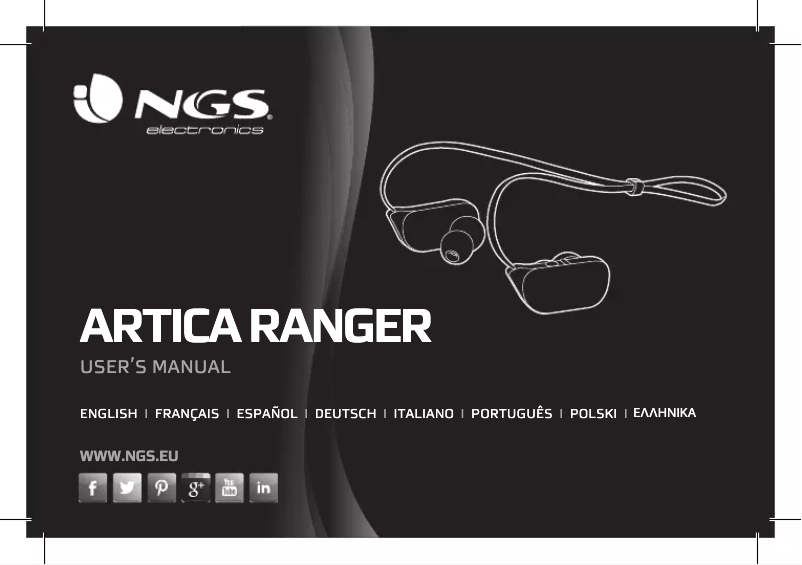 Page 1 de la notice Manuel utilisateur NGS Artica Ranger