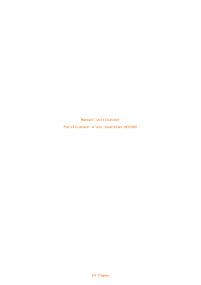 Page 1 de la notice Manuel utilisateur Guardian AC5300