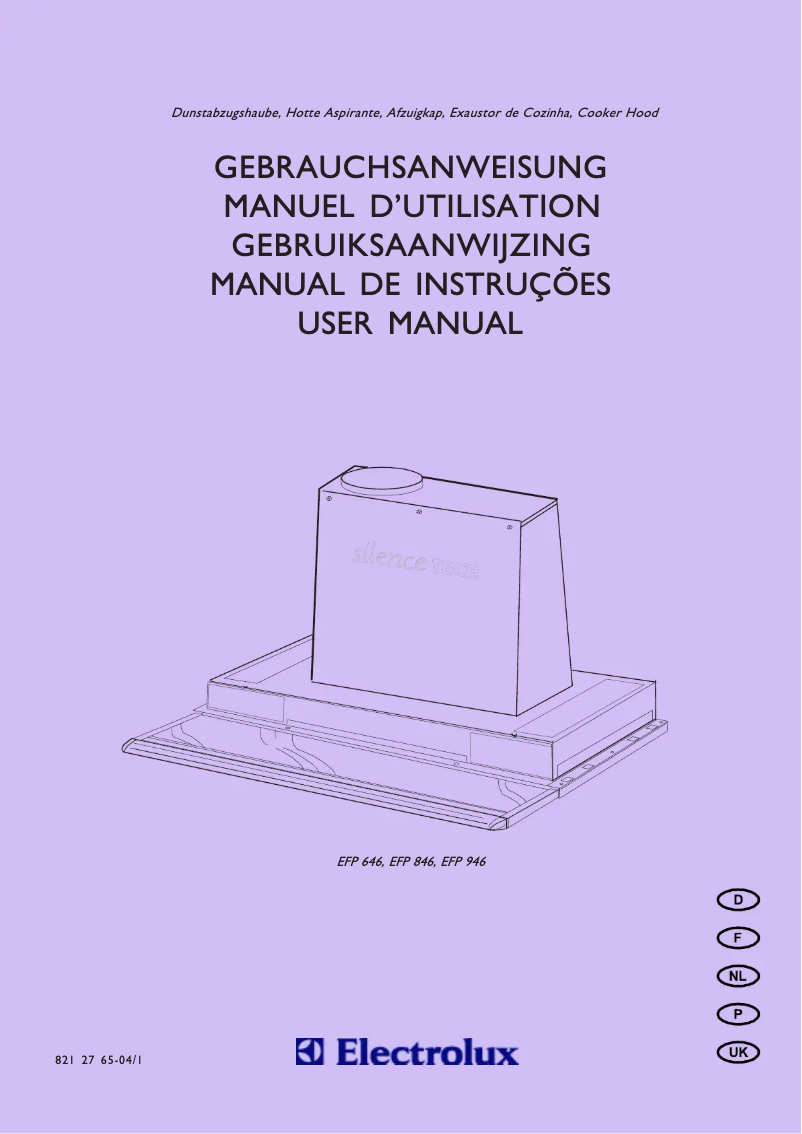 Página 1 del manual Manual de usuario Electrolux EFP 846