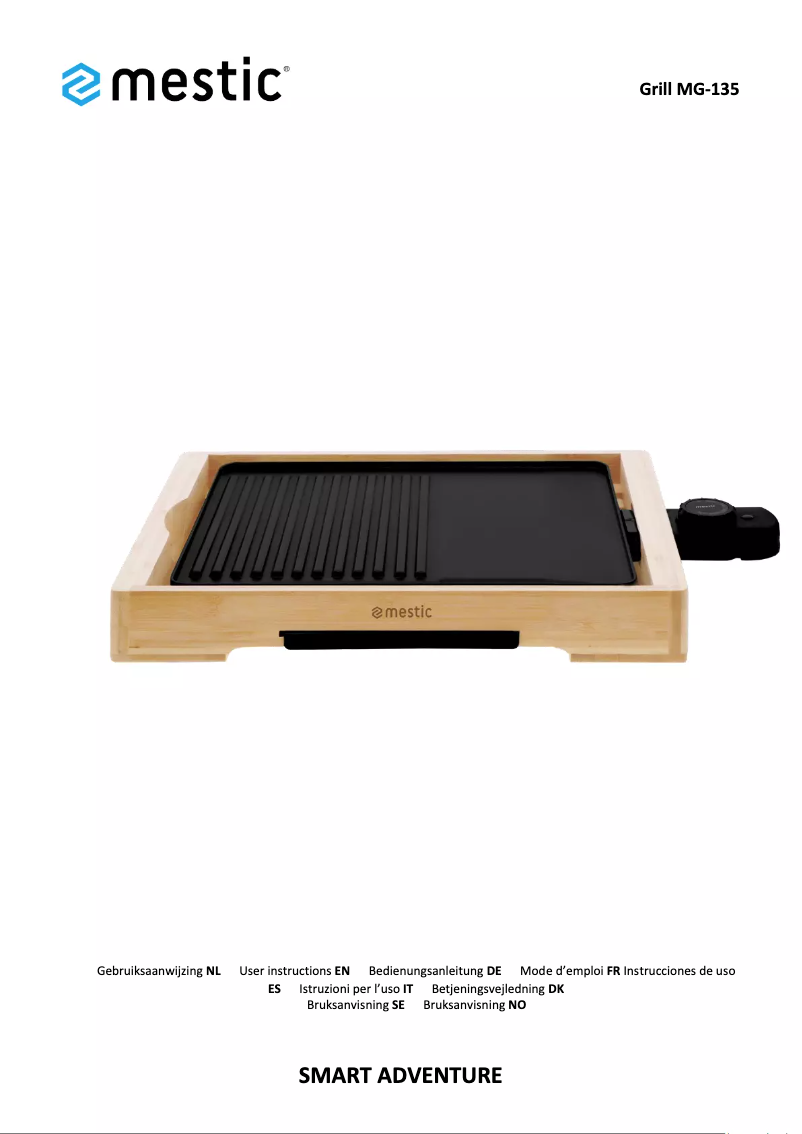 Page 1 de la notice Manuel utilisateur Mestic MG-135