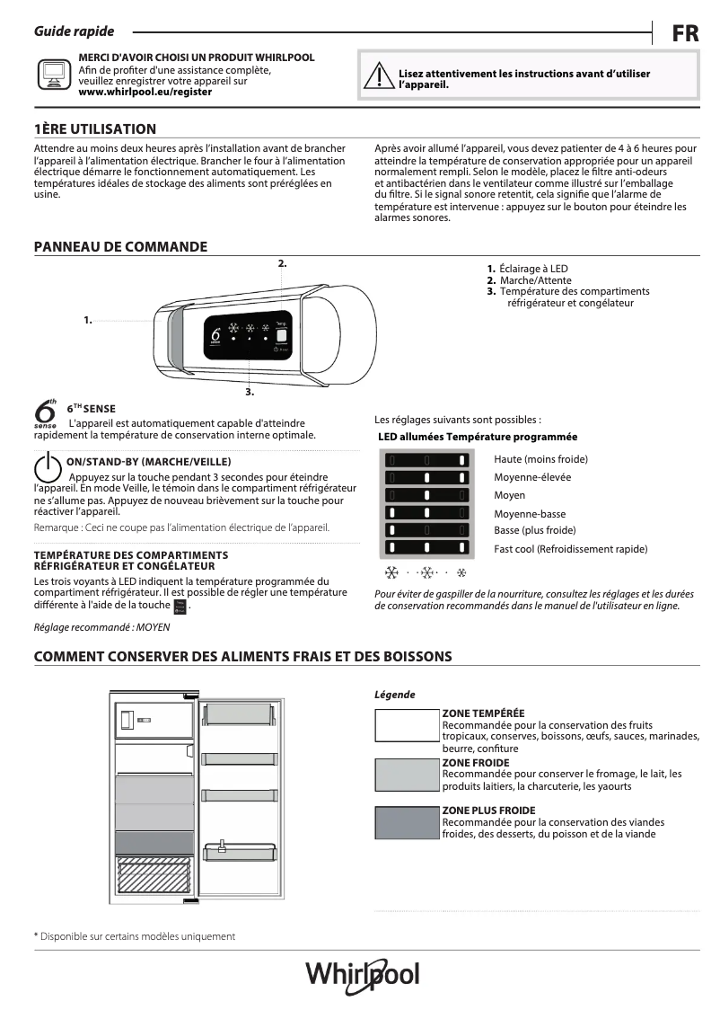 Page 1 of the manual User Manual Whirlpool ARG 8151