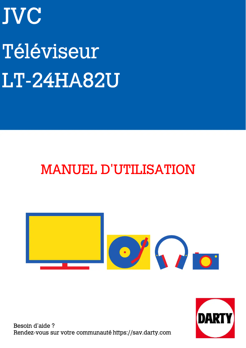 Page 1 de la notice Manuel utilisateur JVC LT-24HA82U