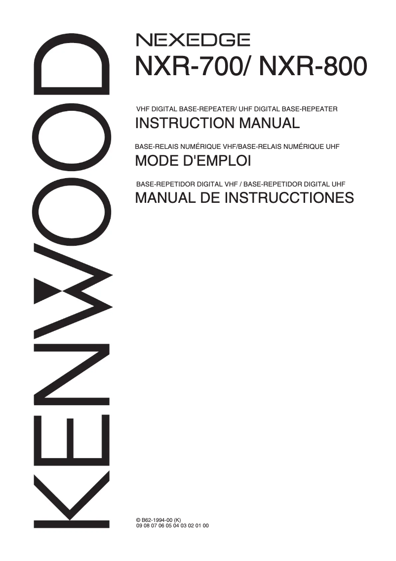 Página 1 del manual Manual de usuario Kenwood NXR-700