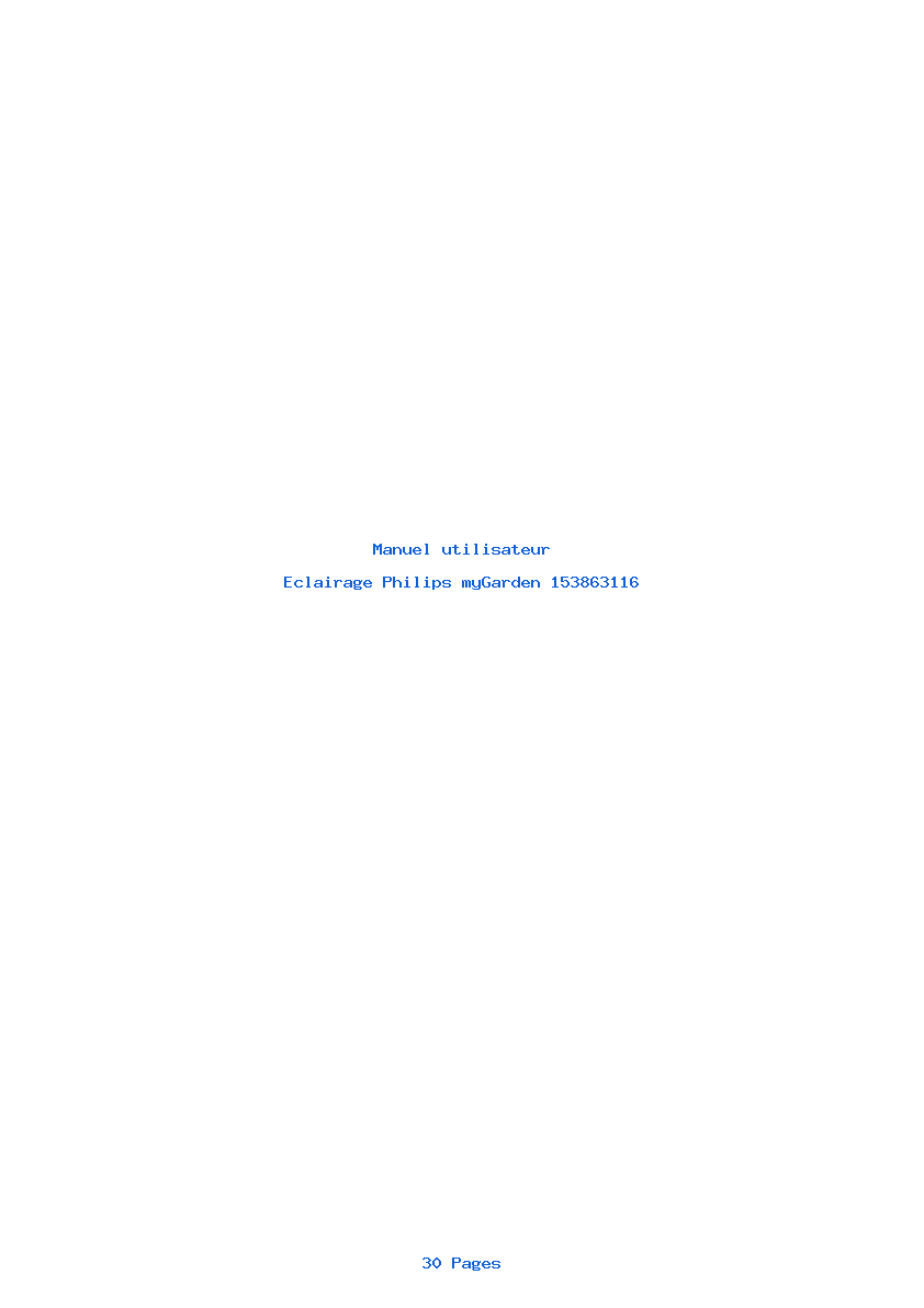 Page 1 de la notice Manuel utilisateur Philips myGarden 153863116
