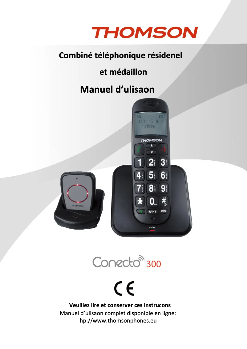 Page 1 de la notice Manuel utilisateur Thomson CONECTO300BLK