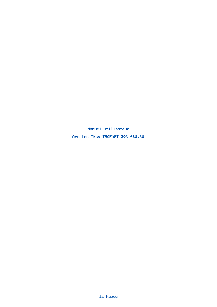 Page 1 de la notice Manuel utilisateur Ikea TROFAST 303.688.36