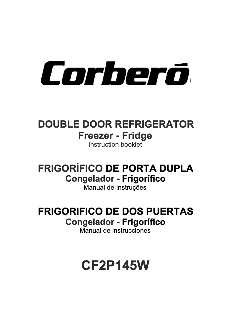Page 1 of the manual User Manual Corbero CF2P145W