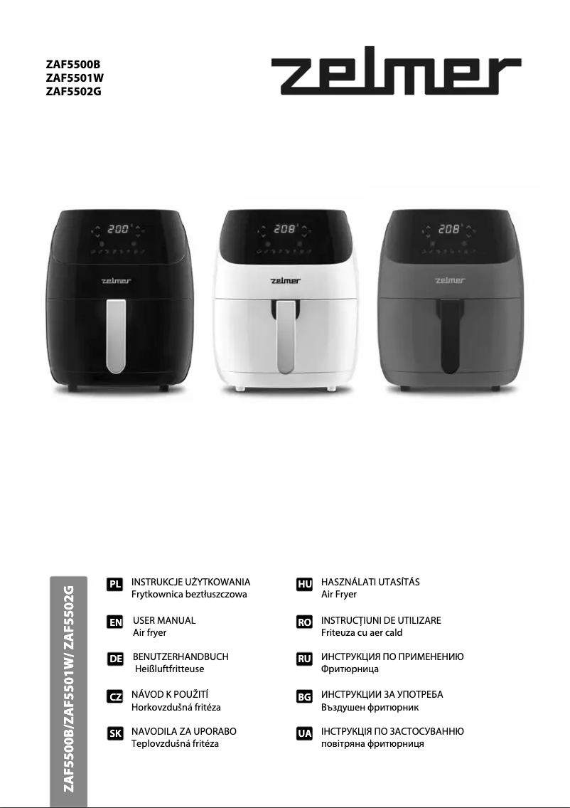 Page 1 de la notice Manuel utilisateur Zelmer ZAF5502G