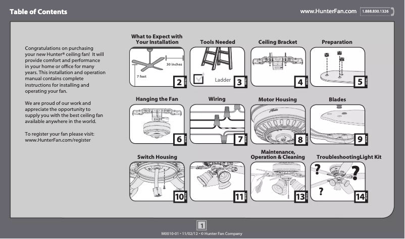 Page 1 of the manual User Manual Hunter Hatherton 52085