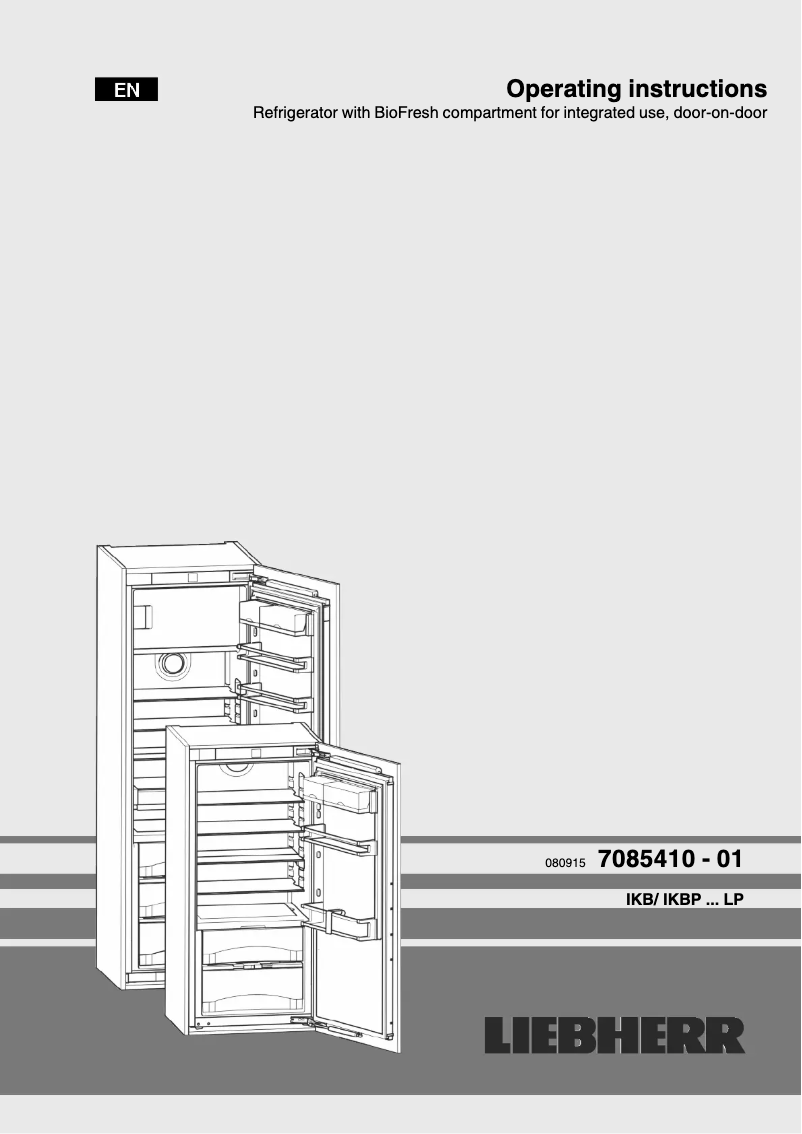 Page 1 de la notice Manuel utilisateur Liebherr IKBP 2750 Premium BioFresh