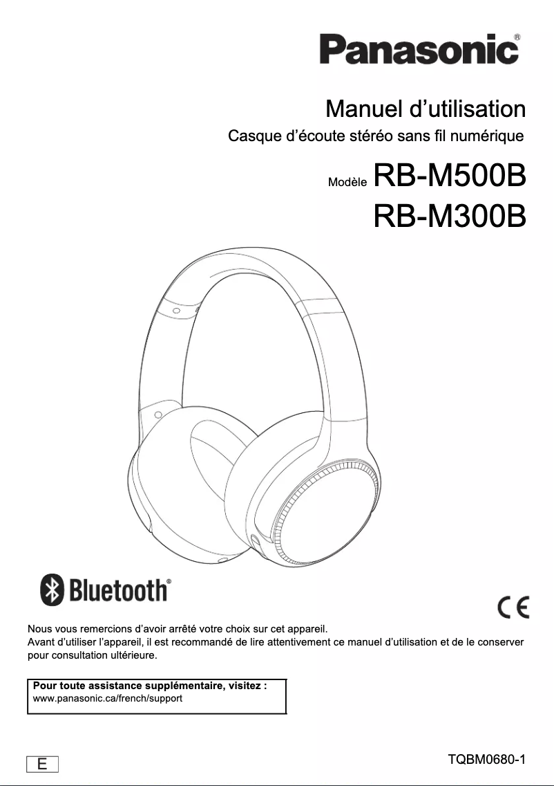 Page 1 of the manual User Manual Panasonic RB-M500