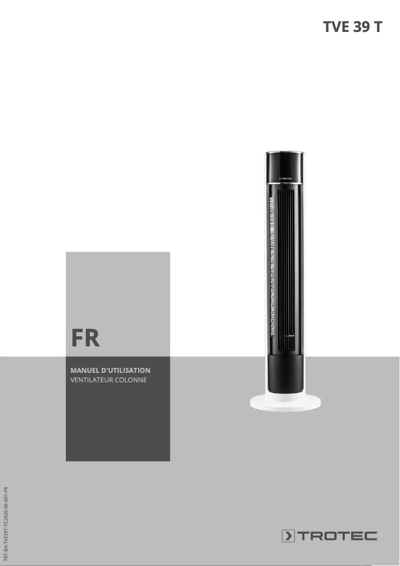 Page 1 de la notice Manuel utilisateur Trotec TVE 39 T